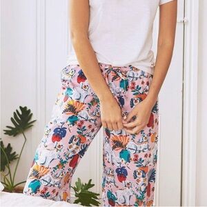 Printfresh Good Dog Vintage pink cropped Pajama pantst NEW IN PACKAGING LARGE